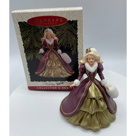 Vintage Holiday Barbie Doll Hallmark Keepsake Ornament 3rd In Series 1996