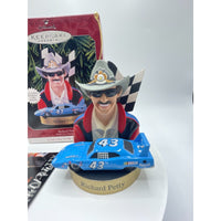 Vintage NASCAR Richard Petty Hallmark Christmas Ornament 1998 with Trading Card