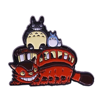 Hayao Miyazaki Totoro Pins Totoro as Musician Batman Star Wars Buttons Pinbacks