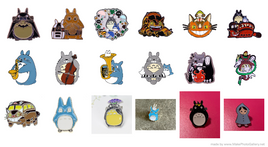 Hayao Miyazaki Totoro Pins Totoro as Musician Batman Star Wars Buttons Pinbacks