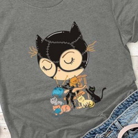 Women's Cat Woman Crazy Cat lady T-shirt Inspired by Batman Returns Cat Mom Gift