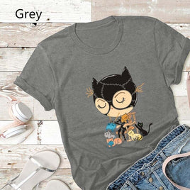 Women's Cat Woman Crazy Cat lady T-shirt Inspired by Batman Returns Cat Mom Gift