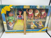 Vintage Snow White & The Seven Dwarfs Color Changing Doll Figure Set Disney 1993