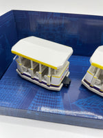 Disney World Parks Parking Lot Tram Transport 4 Piece Die Cast Metal Set