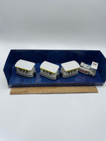 Disney World Parks Parking Lot Tram Transport 4 Piece Die Cast Metal Set