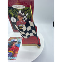 Vintage NASCAR Jeff Gordon Hallmark Christmas Ornament 1997 with Trading Card