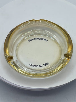 Rare Vintage Bloomingdales Store New York City Glass Ashtray March 10th 1973