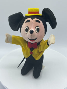 Vintage Walt Disney Productions Mickey Mouse Plush Doll Woolkin 1966 Japan