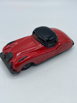 Vintage Jaguar XK150 Friction Toy Car 1950's Tin Toy Coupe Japan