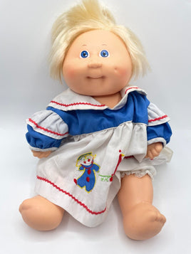 Vintage Cabbage Patch Doll Splashin' Kids Girl Blonde Hair 16" Blue Eyes 1987