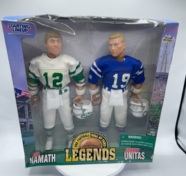 Joe Namath Johnny Unitas Kenner Starting Lineup NFL 12" Sports Figures 1998