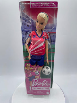 Barbie Doll Soccer Player You Can Be Anything with Ball & Uniform Mattel New