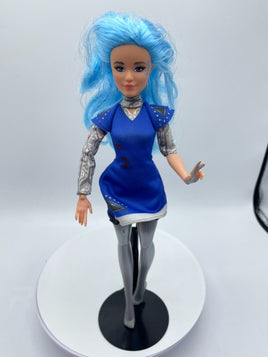 Disney Zombies 3 Articulated Doll Addison Girl Doll Blue Hair Barbie Size