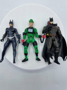 Vintage Batman & Robin & Forever Movie Action Figure Lot Riddler Batgirl Sonar