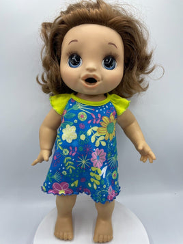 Baby Alive Happy Hungry Brown Hair 50 Sounds/ Phrases Interactive Doll Working