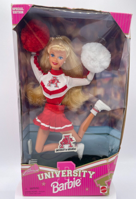 Vintage Barbie University of Arkansas Cheerleader Doll Mattel 1996 Blonde Hair