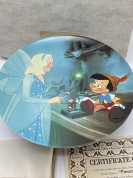 Vintage Walt Disney Pinocchio And The Blue Fairy Collector's Plate Knowles COA