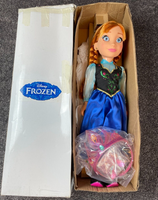 Disney Frozen Rare Large 18" Anna Doll Jakks Pacific & Tiara Earrings Necklace