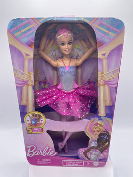 Barbie Twinkle Lights Ballerina Doll Blonde Magical Light-Up Feature New 2023