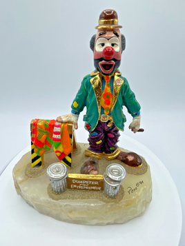 Vintage Ron Lee Entrepreneur Dumpster Clown Figurine Statue 1991 Low # 111/1500