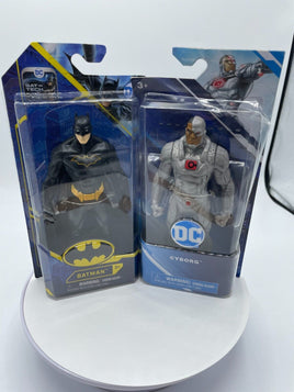 Batman & Cyborg 6" Action Figures Lot 2021 Spin Master DC Comics with Bat Tech