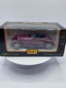 Vintage Maisto Magenta Purple Plymouth Prowler 1/24 Die Cast Metal Car 1997