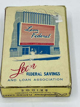 Vintage Remembrance Playing Cards Leon Federal Savings and Loan Full Deck