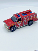 Vintage Hot Wheels Redline Emergency Unit 50 Red Fire Truck 1974 Hong Kong