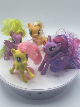 My Little Pony Lot Brushable Hair 3" Figures Shutterfly Apple Jack Flower Wishes