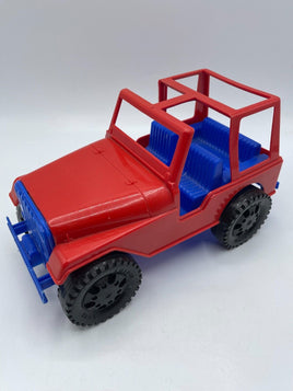 Vintage Amloid Jeep Wrangler CJ 4x4 Push Toy Processed Plastic Toy Car Mexico