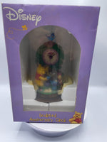 Disney Winnie the Pooh & Piglet Glass Dome Tree  Sculpted Anniversary Clock New