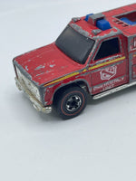 Vintage Hot Wheels Redline Emergency Unit 50 Red Fire Truck 1974 Hong Kong