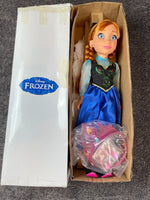 Disney Frozen Rare Large 18" Anna Doll Jakks Pacific & Tiara Earrings Necklace