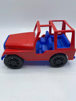 Vintage Amloid Jeep Wrangler CJ 4x4 Push Toy Processed Plastic Toy Car Mexico