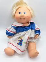 Vintage Cabbage Patch Doll Splashin' Kids Girl Blonde Hair 16" Blue Eyes 1987