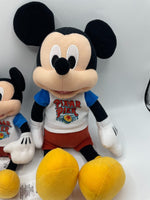 Disneyland Parks Pixar Pier Mickey Mouse 14” 10" Stuffed Toy Plush Doll Lot of 2