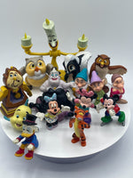 Vintage Disney PVC Figure Lot of 15 Mickey Minnie Mouse Snow White Pooh Mermaid