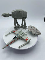 Vintage Star Wars Micro Machines Lot AT-AT Millennium Falcon X-Wing Fighter