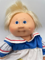 Vintage Cabbage Patch Doll Splashin' Kids Girl Blonde Hair 16" Blue Eyes 1987