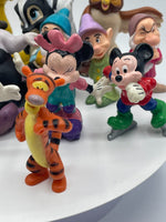 Vintage Disney PVC Figure Lot of 15 Mickey Minnie Mouse Snow White Pooh Mermaid