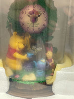 Disney Winnie the Pooh & Piglet Glass Dome Tree  Sculpted Anniversary Clock New