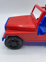 Vintage Amloid Jeep Wrangler CJ 4x4 Push Toy Processed Plastic Toy Car Mexico