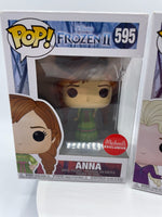 Funko Pop! Frozen 2 - Elsa #594 (Vaulted/Amazon Exclusive) Anna #595 & Pez Lot