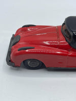 Vintage Jaguar XK150 Friction Toy Car 1950's Tin Toy Coupe Japan