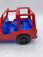 Vintage Amloid Jeep Wrangler CJ 4x4 Push Toy Processed Plastic Toy Car Mexico