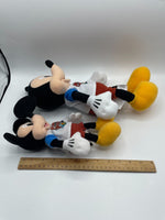 Disneyland Parks Pixar Pier Mickey Mouse 14” 10" Stuffed Toy Plush Doll Lot of 2