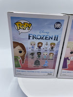 Funko Pop! Frozen 2 - Elsa #594 (Vaulted/Amazon Exclusive) Anna #595 & Pez Lot