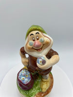 Vintage Walt Disney Snow White Doc Schmid Rotating Music Box Figurine Statue