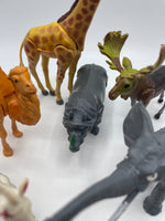 Vintage Lot of 6 Jointed Jungle Safari Zoo Animals Elephant Camel Zebra 1970s-80