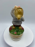 Vintage Walt Disney Snow White Sneezy Schmid Rotating Music Box Figurine Statue